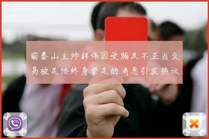 前泰山主帅郝伟因受贿及不正当交易被足协终身禁足的消息引发热议